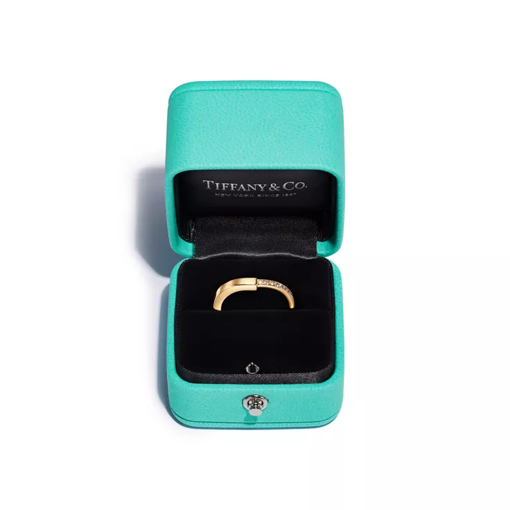Tiffany Lock:Ring in Yellow Gold with Diamonds, 4