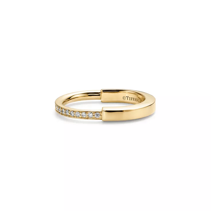 Tiffany Lock:Ring in Yellow Gold with Diamonds, 4