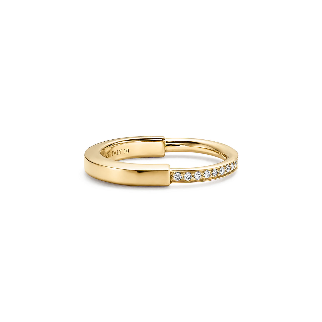 Tiffany Lock:Ring in Yellow Gold with Diamonds image number 0