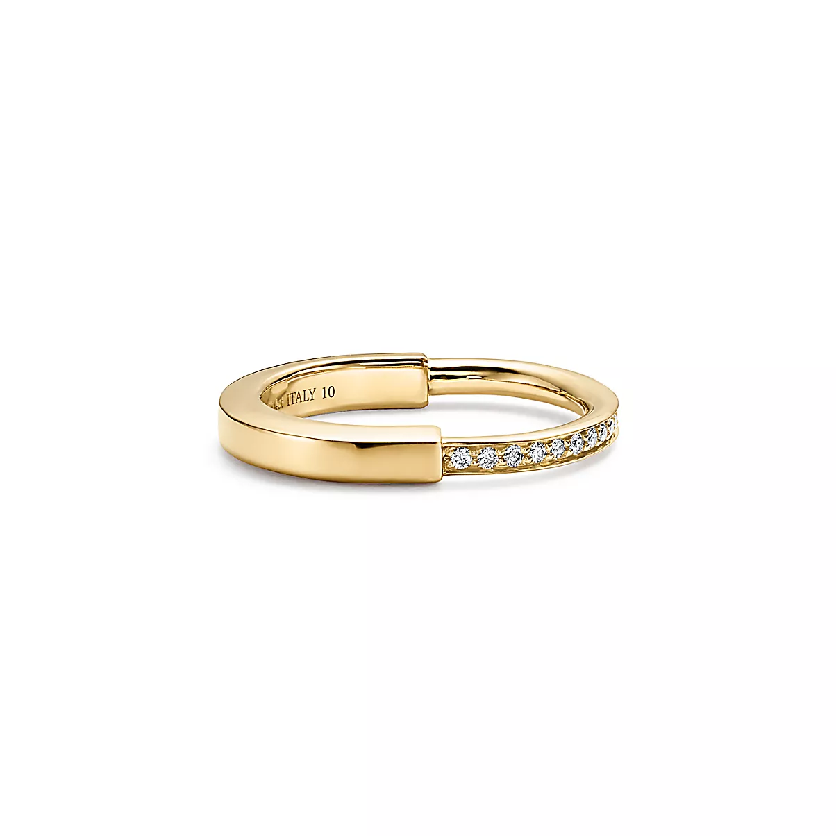 Tiffany Lock Ring 18K 옐로우 골드 다이아몬드