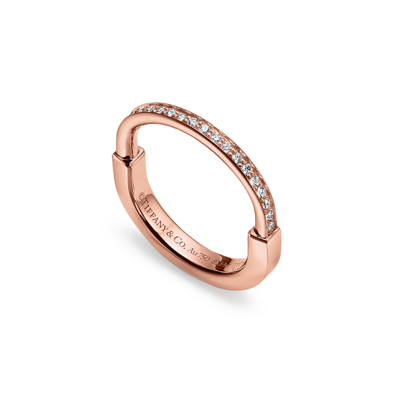 Tiffany Lock:Ring in Rose Gold with Diamonds image number 3