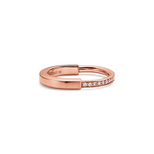 Tiffany Lock:Ring in Rose Gold with Diamonds