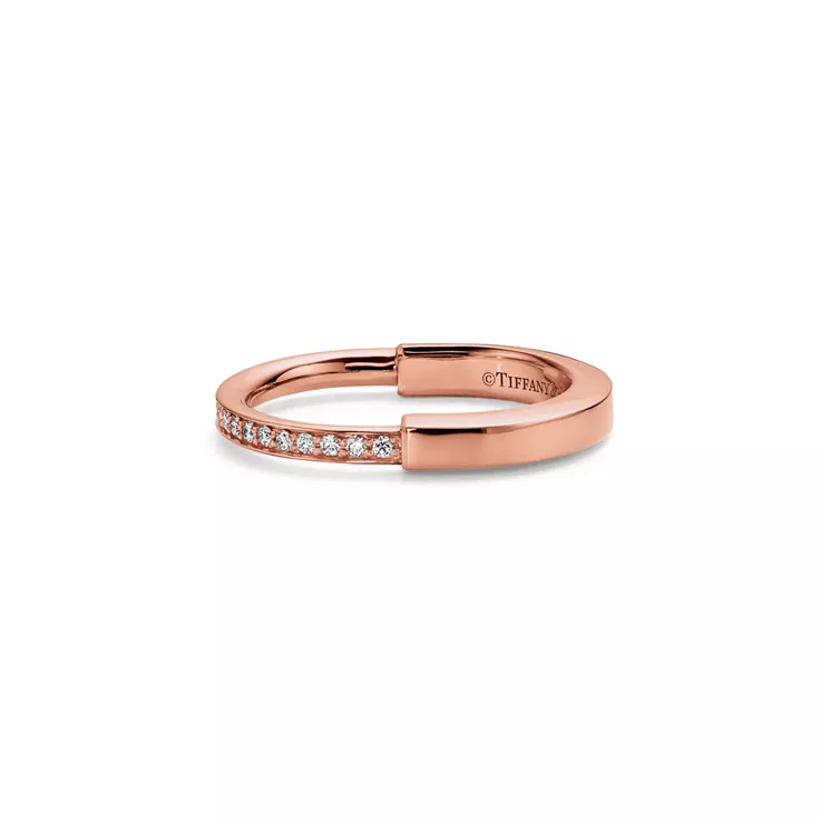 Tiffany Lock:Ring in Rose Gold with Diamonds, 4