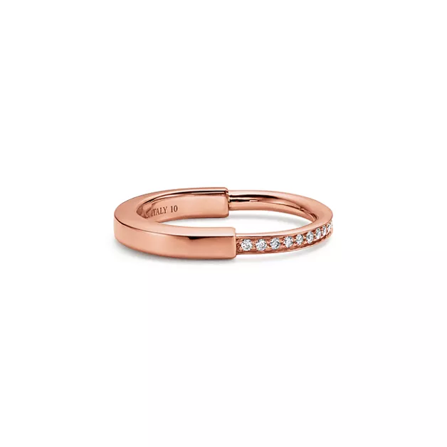Tiffany Lock:Ring in Rose Gold with Diamonds image number 0