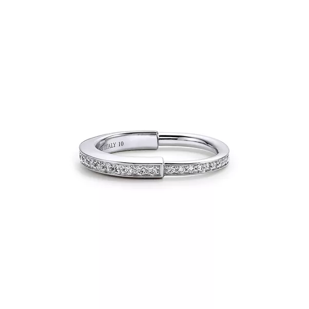 Ring in Weißgold mit Pavé-Diamanten