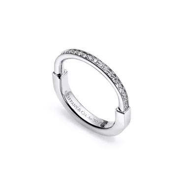 Tiffany Lock:Ring in White Gold with Diamonds, 3