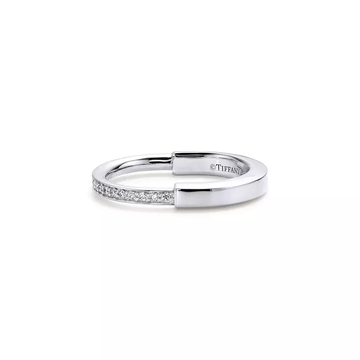 Tiffany Lock:Ring in White Gold with Diamonds, 4