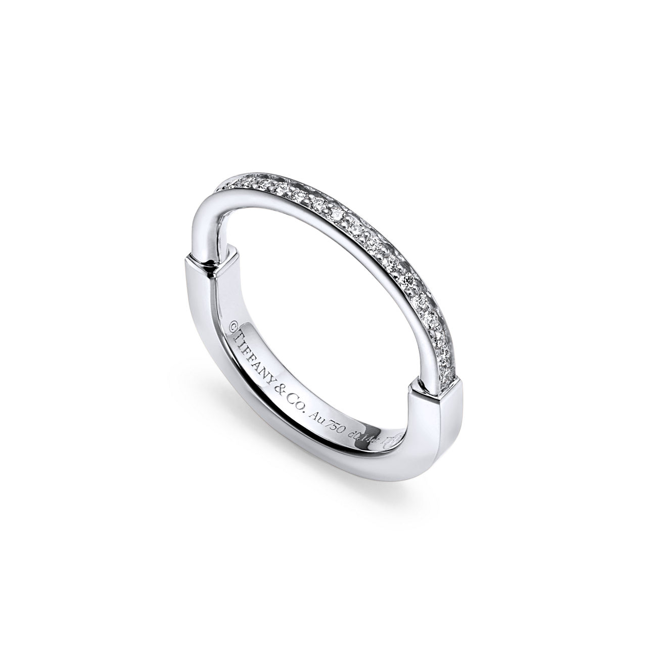 Tiffany Lock:Ring in White Gold with Diamonds image number 3