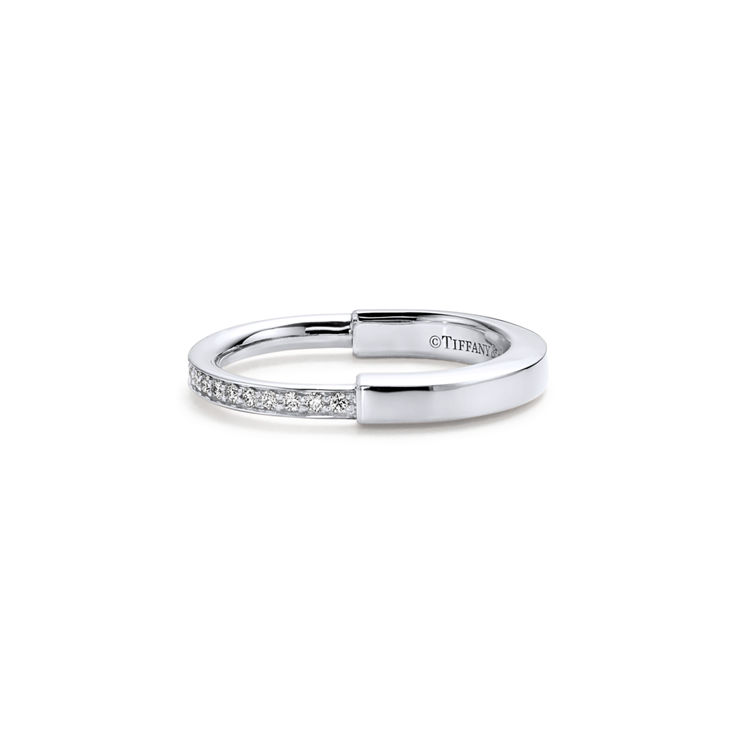 Tiffany Lock:Ring in White Gold with Diamonds image number 4