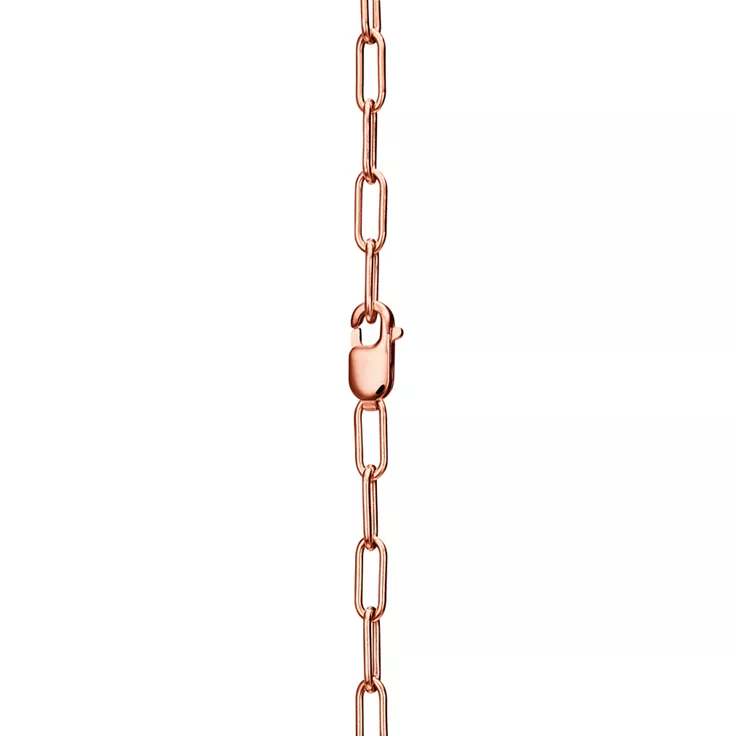 Tiffany Lock:Pendant in Rose Gold with Pavé Diamonds, Medium, 4