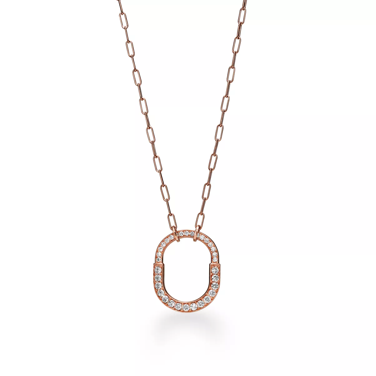 펜던트, 로즈 골드, 파베 다이아몬드 세팅, 미디엄