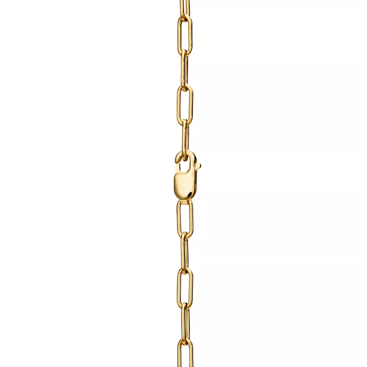 Tiffany Lock:Pendant in Yellow Gold with Pavé Diamonds, Medium, 4