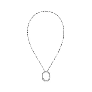 Collezione Lock by Tiffany:Pendente in oro bianco con pavé di diamanti, medio, 2