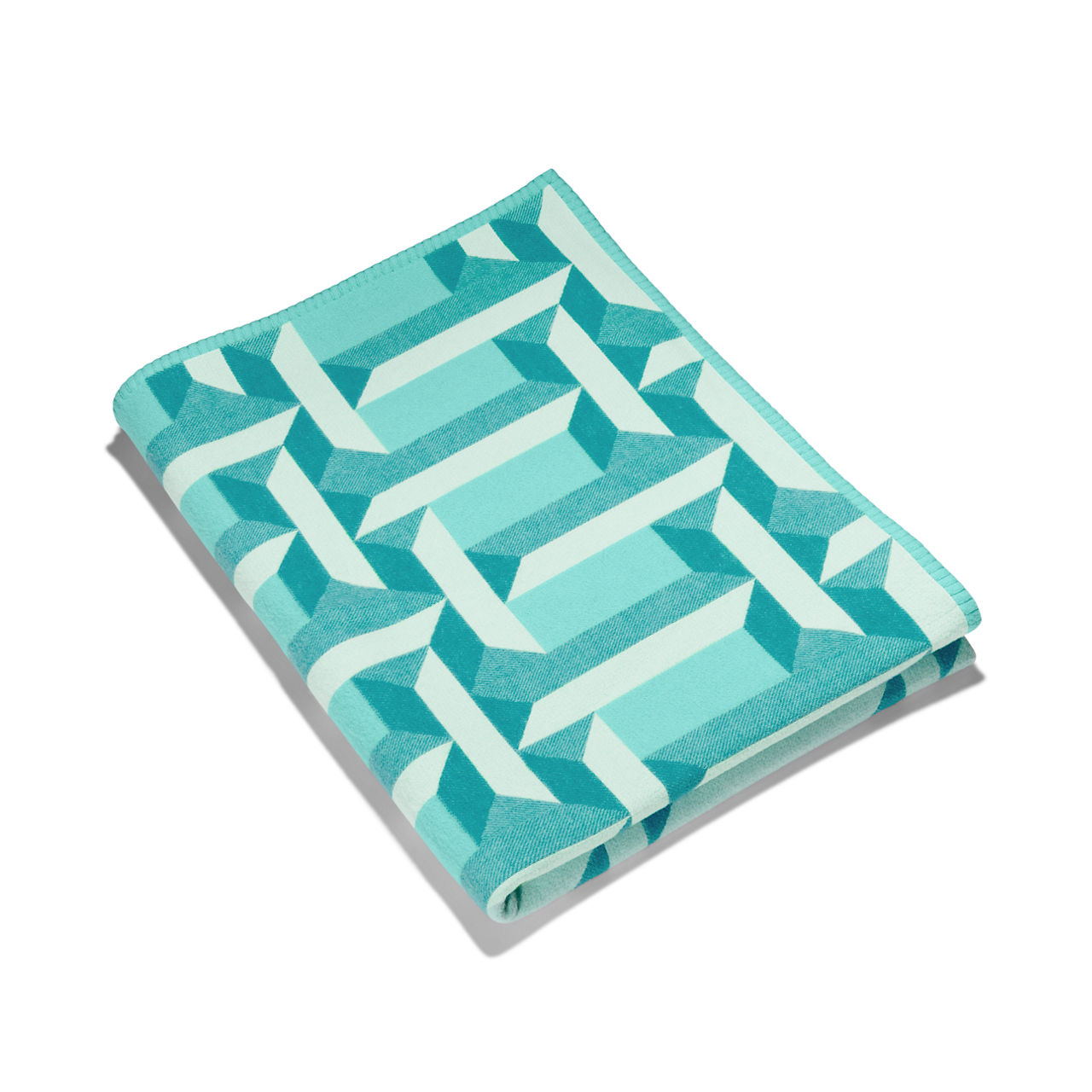 Coperta T True in cashmere e lana color cammello