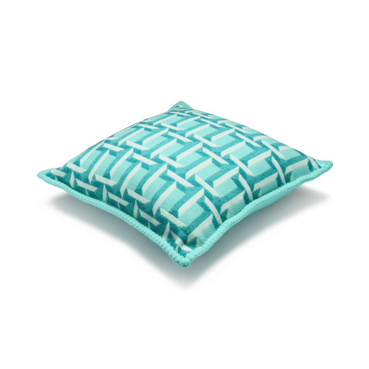 Cuscino T True in cashmere e lana Tiffany Blue®