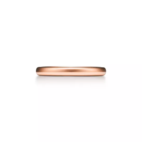 Wedding Band Ring in Rose Gold, 2.5 mm Wide