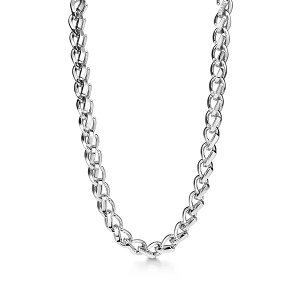 Large Link Necklace in High-polished Sterling Silver