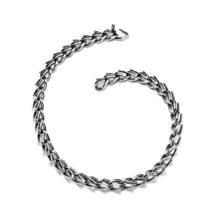 Tiffany Forge:Large Link Necklace in Blackened Sterling Silver image number 5