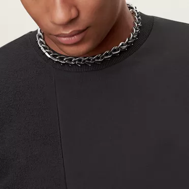Tiffany Forge:Large Link Necklace in Blackened Sterling Silver, 2
