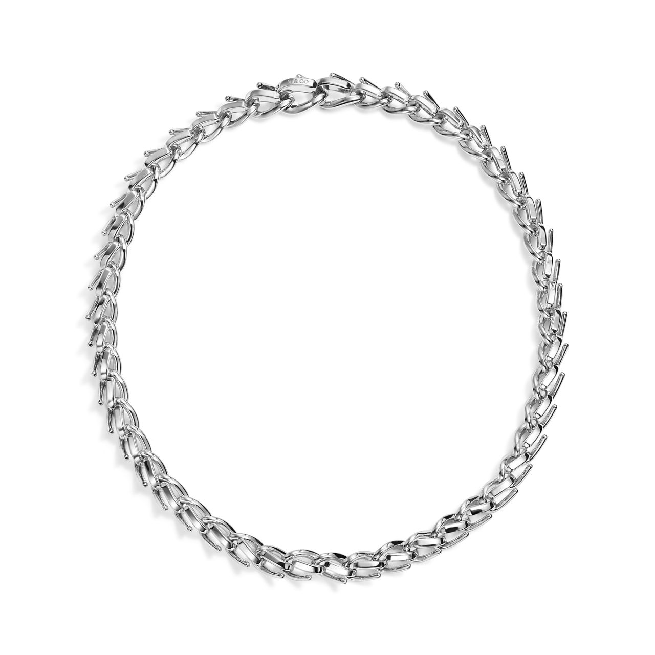 Tiffany Forge:Medium Link Necklace in High-polished Sterling Silver image number 3