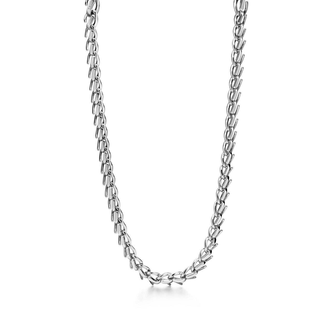 Tiffany Forge:Medium Link Necklace in High-polished Sterling