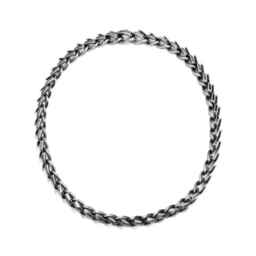 Tiffany Forge:Medium Link Necklace in Blackened Sterling Silver, 3