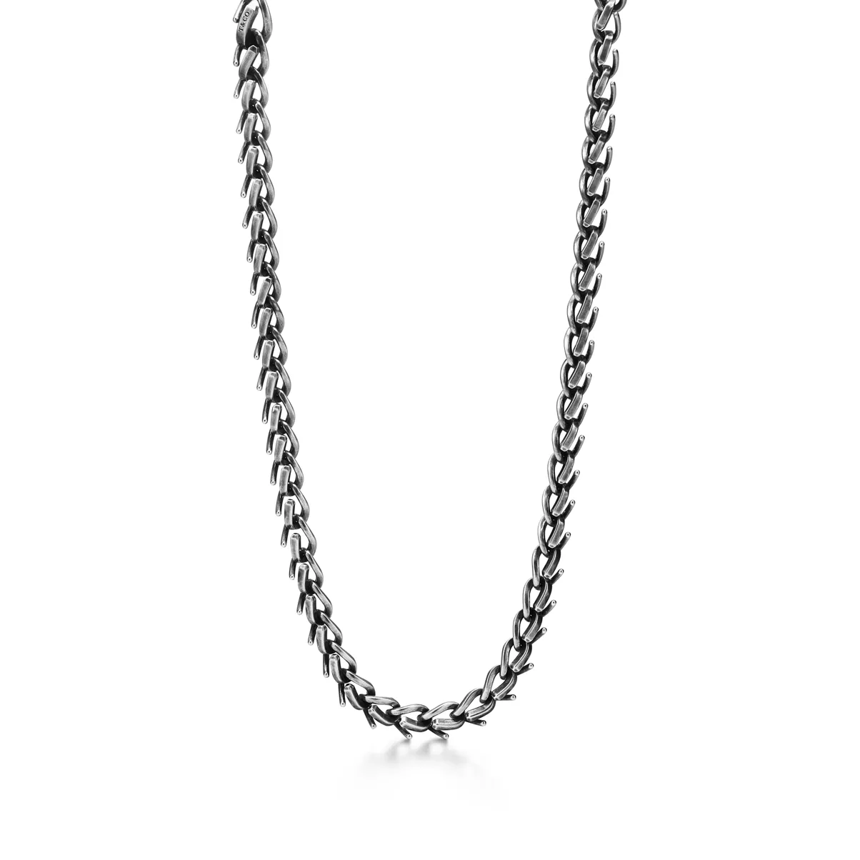 Medium Link Necklace in Blackened Sterling Silver