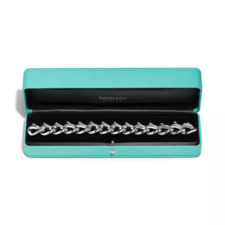 Collezione Tiffany Forge:Bracciale a maglie grandi in argento lucido, 5