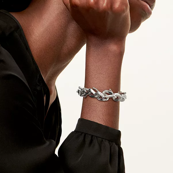 Large Link Bracelet in High-polished Sterling Silver