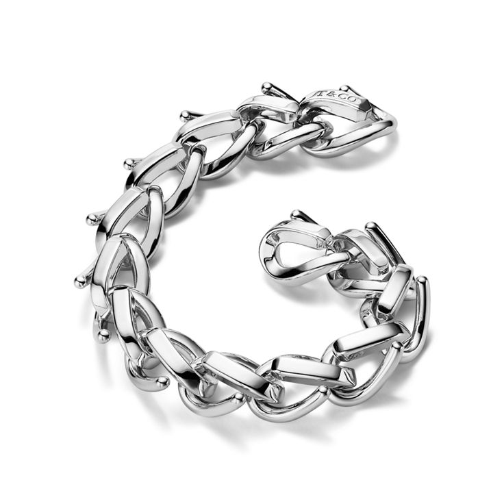 Tiffany Forge:Großes Gliederarmband in hochglanzpoliertem Sterlingsilber Bildnummer 4