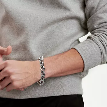 Tiffany Forge:Large Link Bracelet in Blackened Sterling Silver, 2