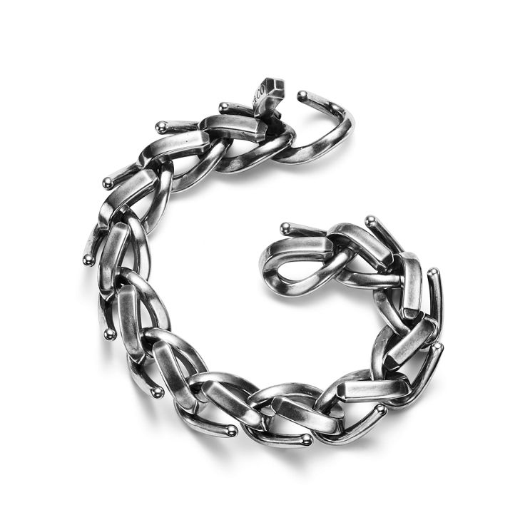 Tiffany Forge:Large Link Bracelet in Blackened Sterling Silver image number 4