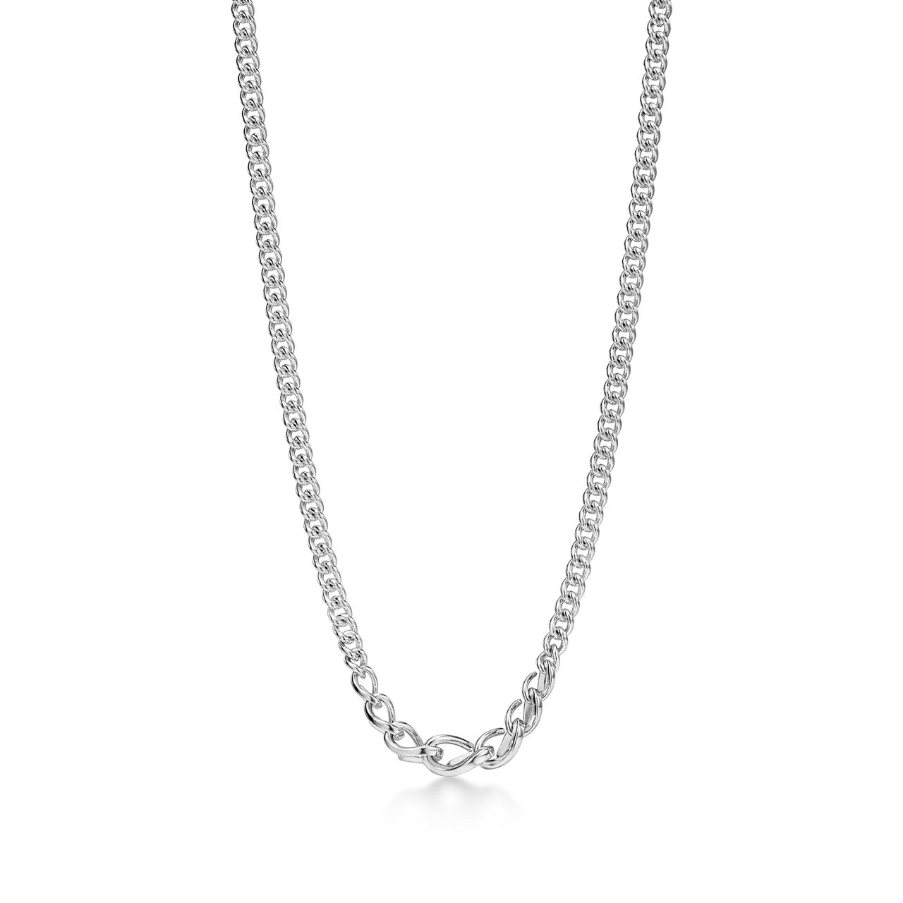 Tiffany Forge:Graduated Link Necklace in High-polished Sterling Silver image number 0