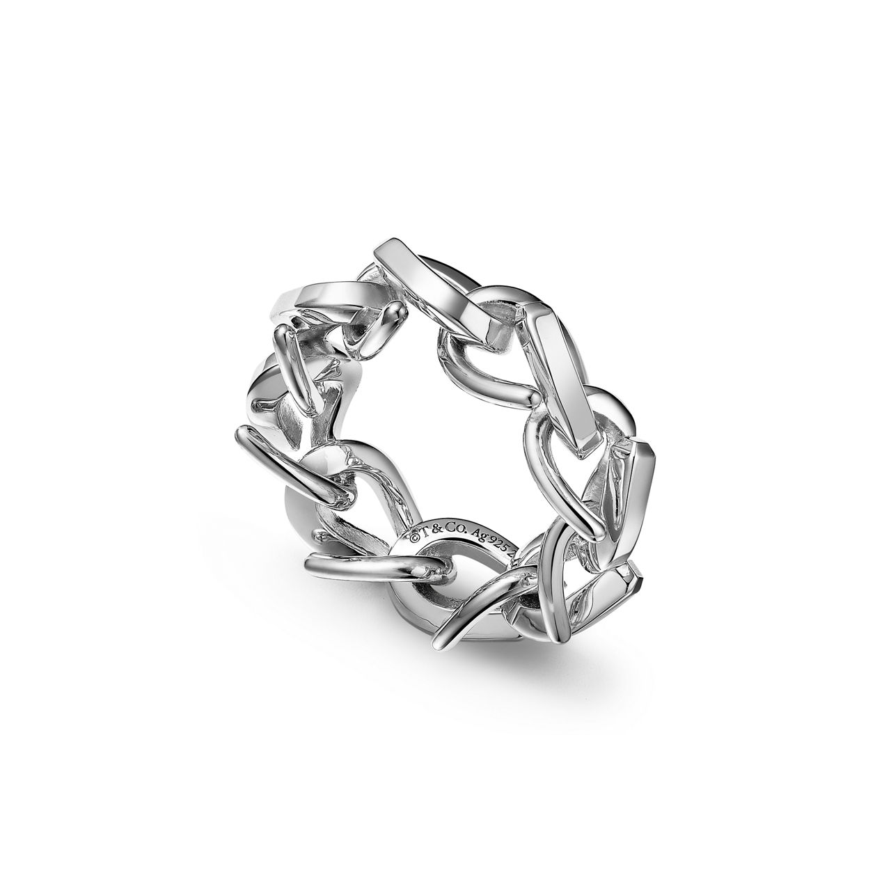 Tiffany Forge:Bague à maillons en argent 925 millièmes ultra poli numéro dimage {1}