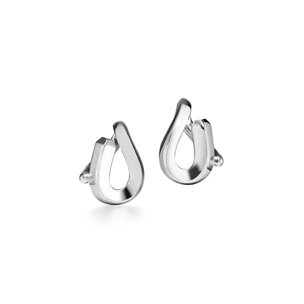 Single-link Earrings in High-polished Sterling Silver