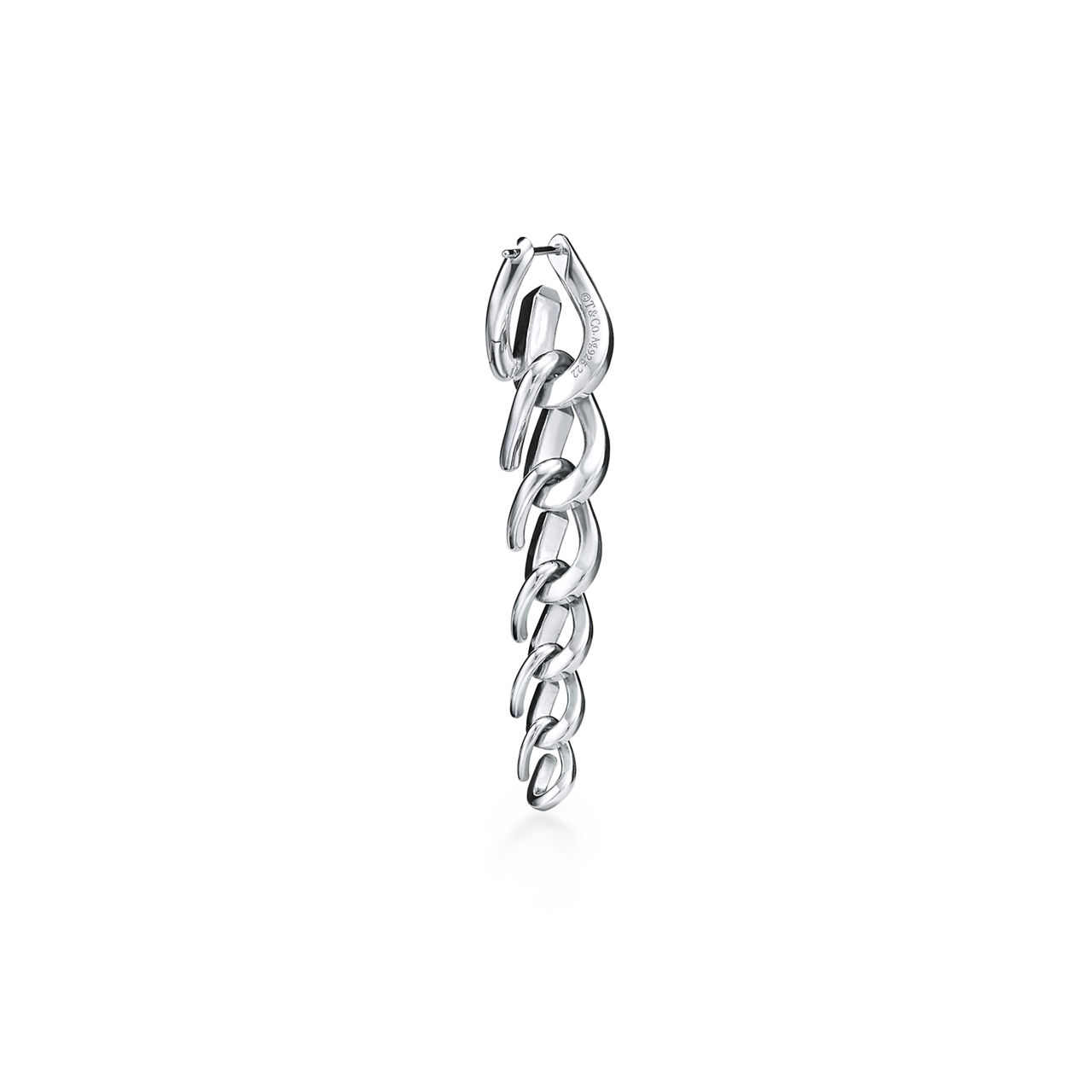 Tiffany Forge:Drop Link Earrings in High-polished Sterling Silver image number 3