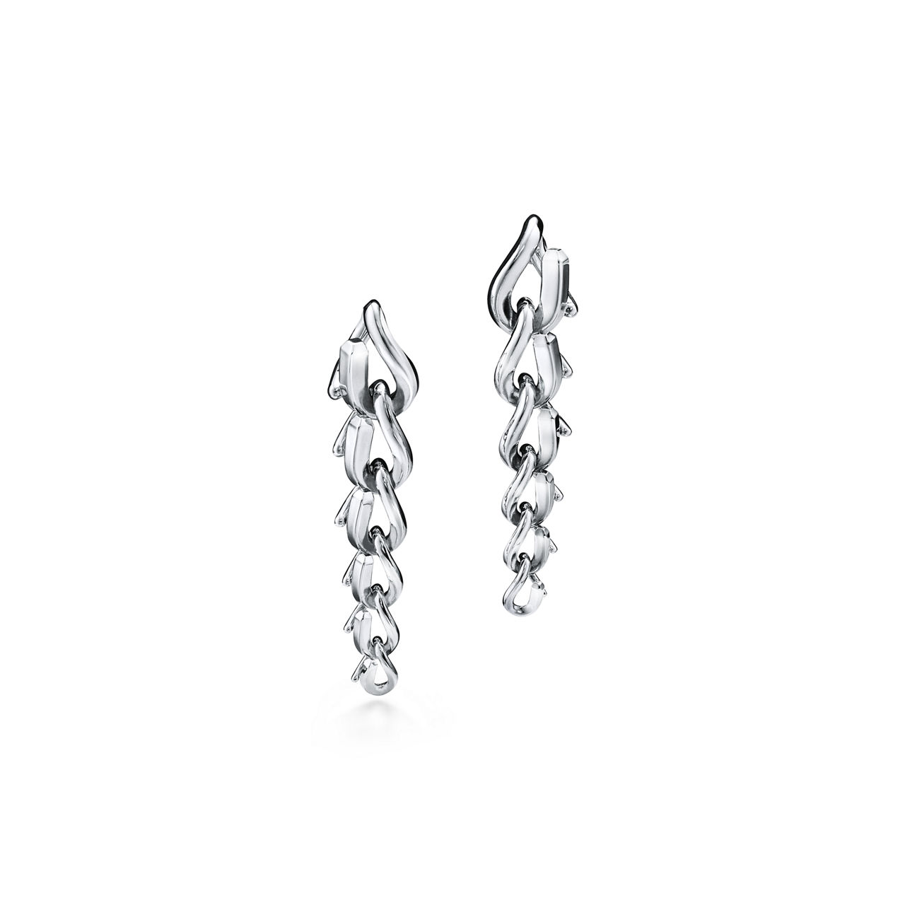 Tiffany Forge:Drop Link Earrings in High-polished Sterling Silver image number 0