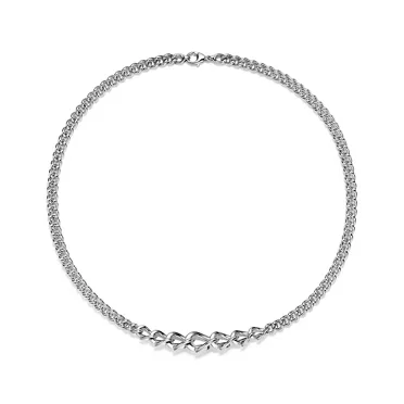 Tiffany Forge:Graduated Link Necklace in High-polished Sterling Silver, 3