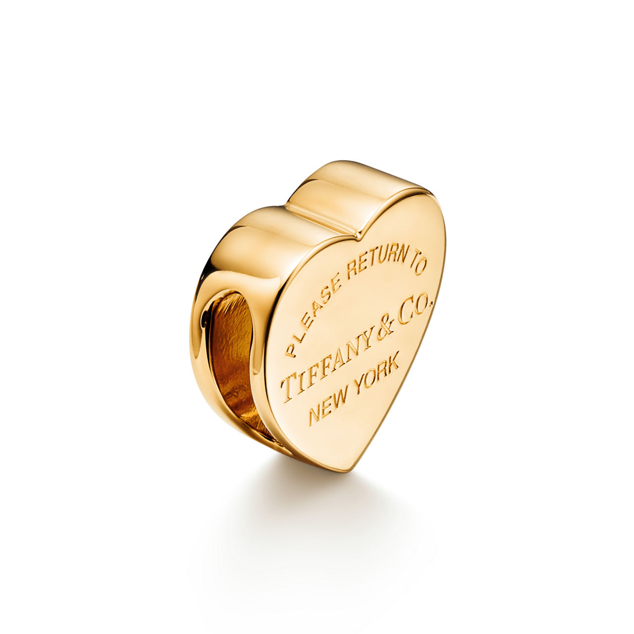 Scarf Ring in Yellow Gold-plated Metal