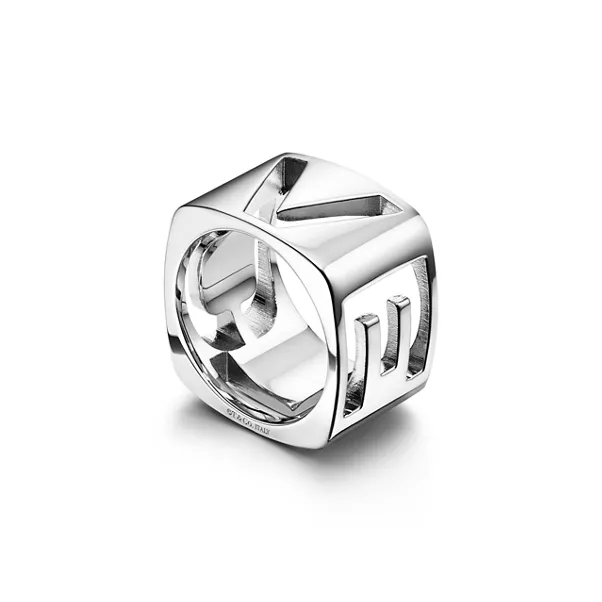 Scarf Ring in Palladium-plated Metal