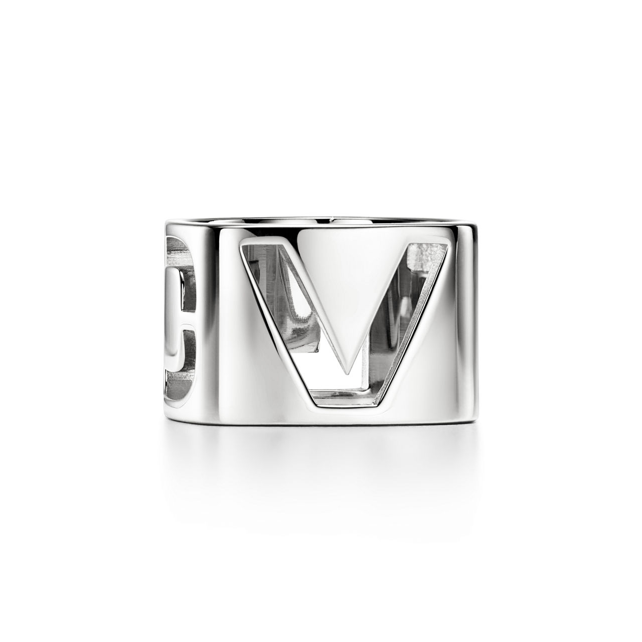 Tiffany Era:Scarf Ring in Palladium-plated Metal image number 2