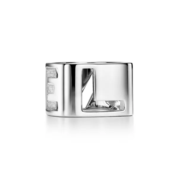 Scarf Ring in Palladium-plated Metal