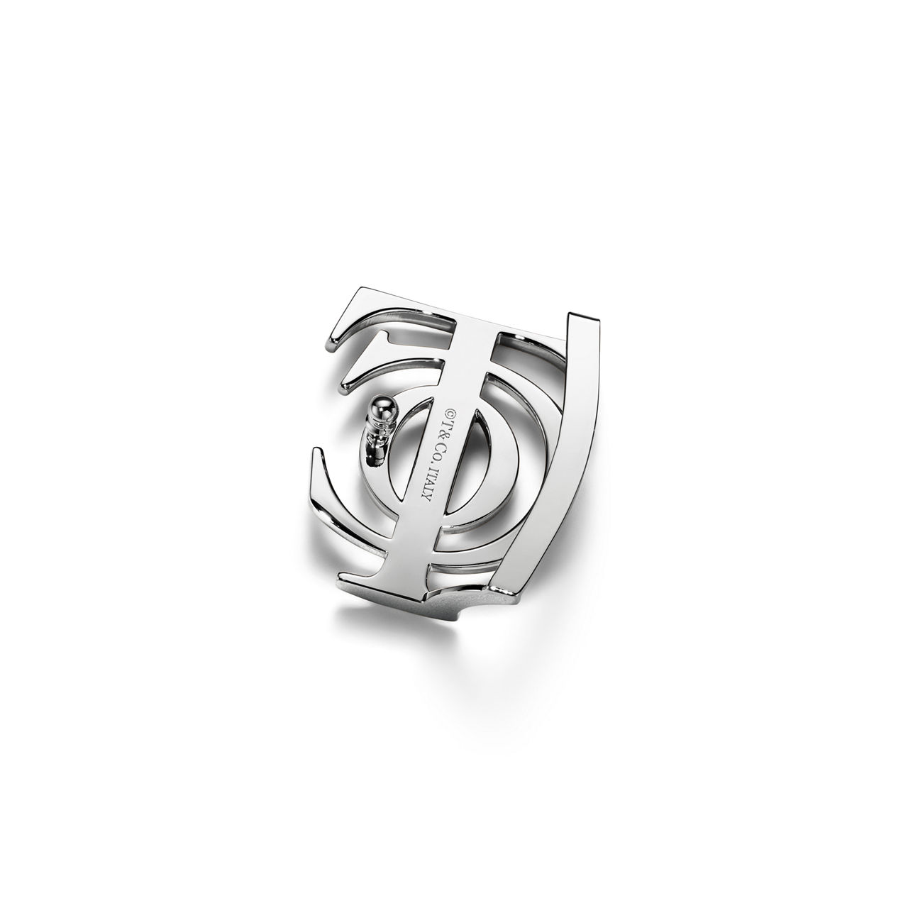 Belt Buckle in Palladium-plated Brass, 35 mm Wide