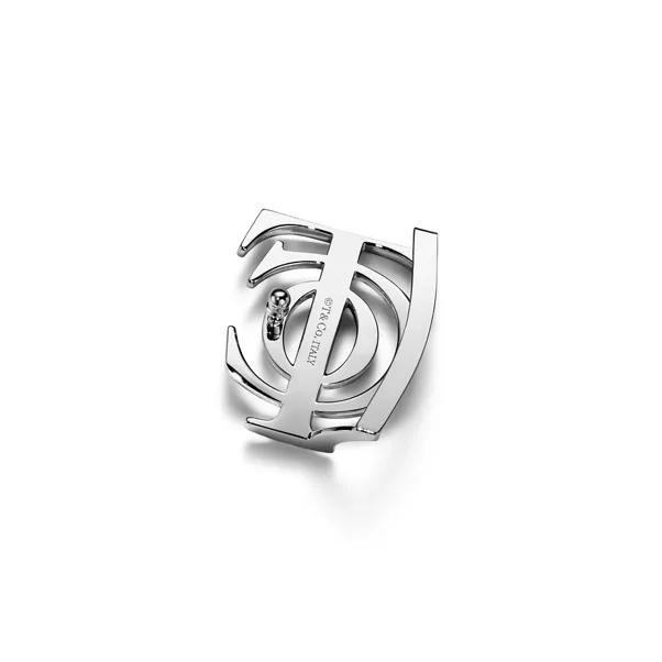 Belt Buckle in Palladium-plated Brass, 35 mm Wide