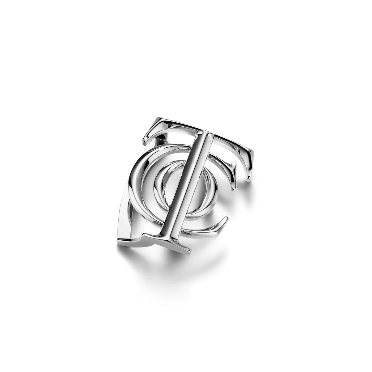 Belt Buckle in Palladium-plated Brass, 35 mm Wide