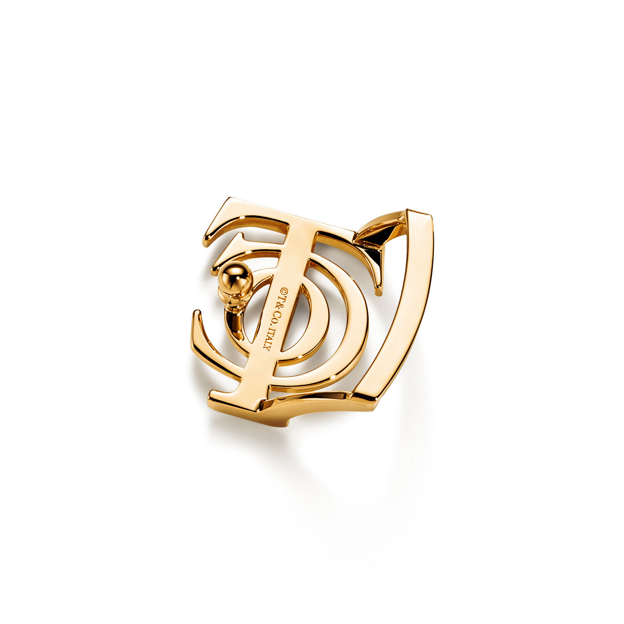 Belt Buckle in Gold-colored Brass, 20 mm Wide