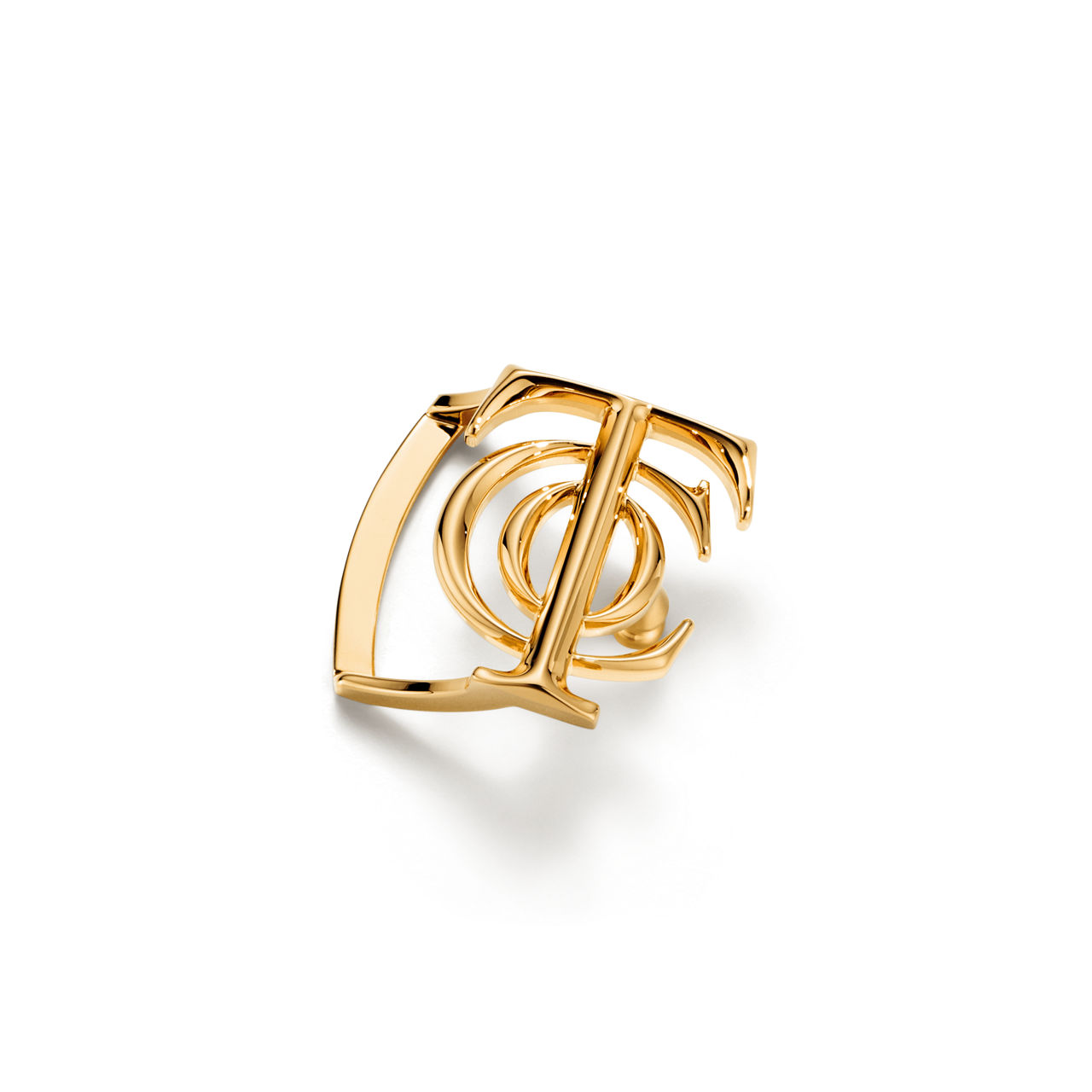 Belt Buckle in Gold-colored Brass, 20 mm Wide