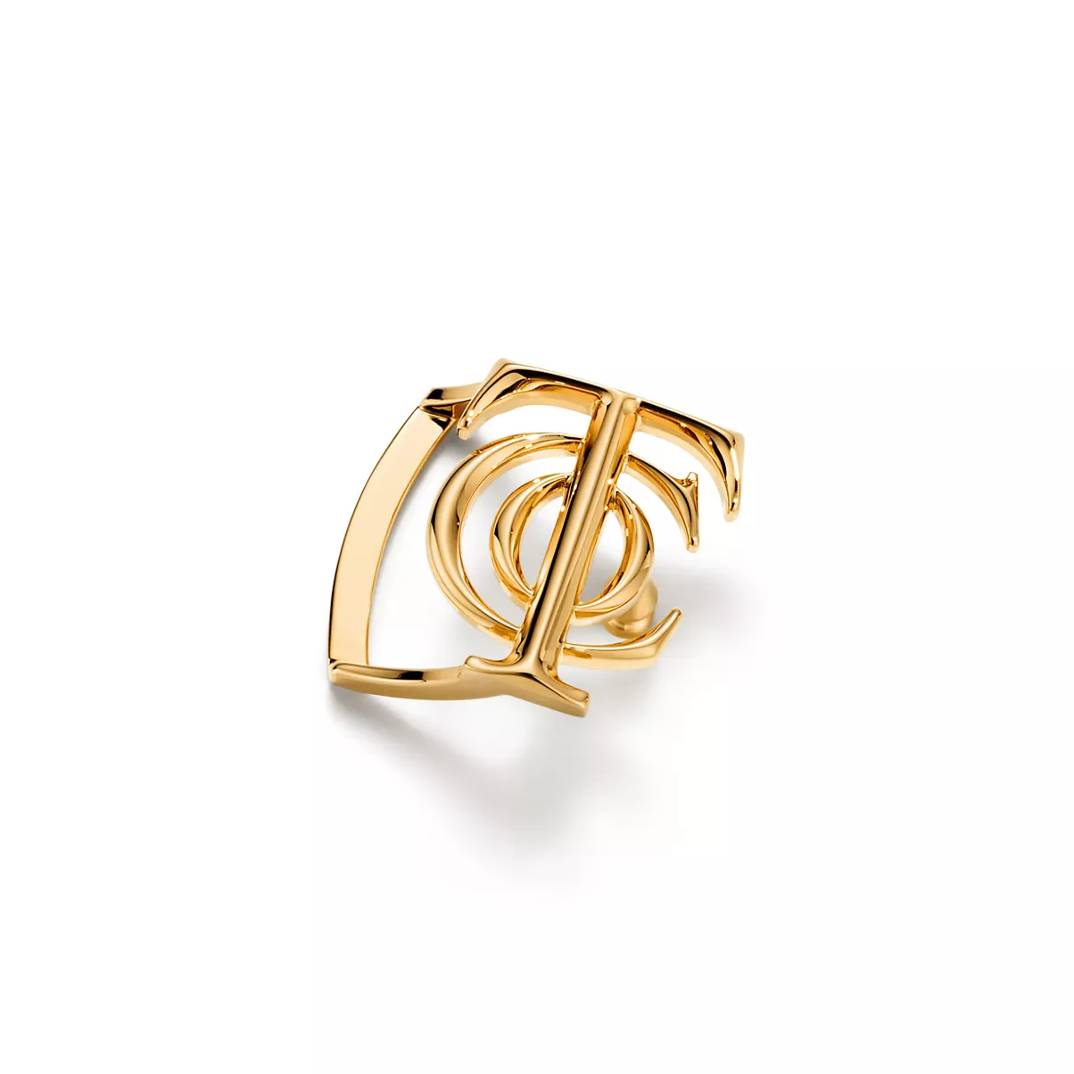 Belt Buckle in Gold-colored Brass, 20 mm Wide