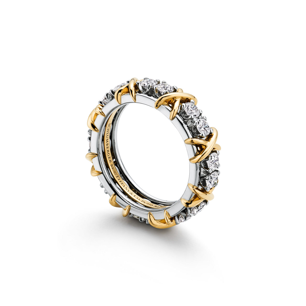 Jean Schlumberger by Tiffany:Sixteen Stone Ring in Yellow Gold & Platinum with Diamonds image number 3