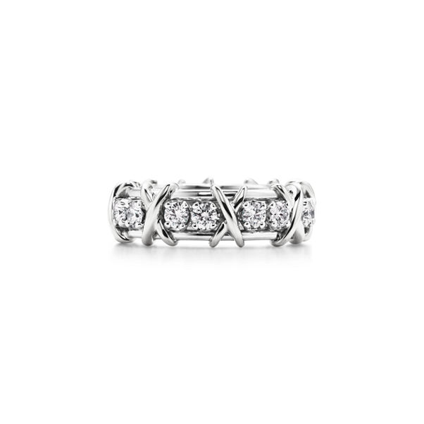 Schlumberger by Tiffany & Co.™:Anello Sixteen Stone in platino con diamanti